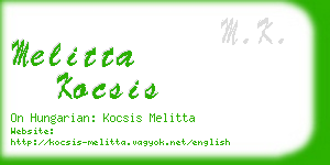 melitta kocsis business card